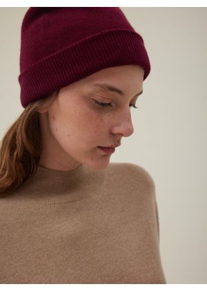 Men's burgundy beanie hat online