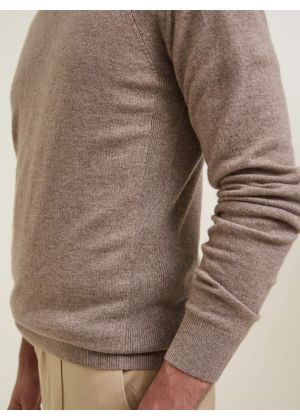 Pull Col Rond Toucher Cachemire Taupe Homme Taupe - Cdiscount Prêt